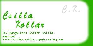 csilla kollar business card