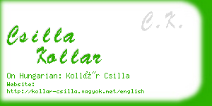 csilla kollar business card